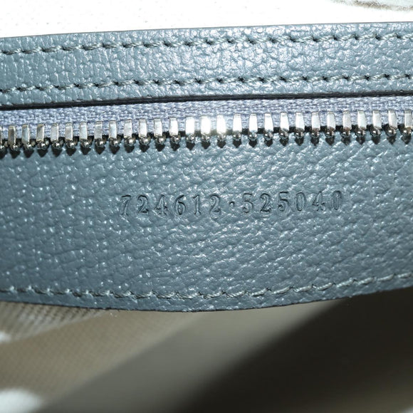 GUCCI GG Supreme Ophidia Boston Bag PVC Gray Silver 724612 Auth mr2423M