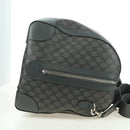GUCCI GG Supreme Ophidia Boston Bag PVC Gray Silver 724612 Auth mr2423M-4