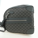 GUCCI GG Supreme Ophidia Boston Bag PVC Gray Silver 724612 Auth mr2423M-5