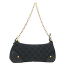 GUCCI GG Canvas Chain Accessory Pouch Black Gold 120940 Auth mr2424V-1