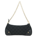 GUCCI GG Canvas Chain Accessory Pouch Black Gold 120940 Auth mr2424V-2