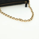 GUCCI GG Canvas Chain Accessory Pouch Black Gold 120940 Auth mr2424V-7