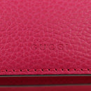 GUCCI Chain Dionysus Small Shoulder Bag Leather Pink Silver 400249 Auth mr2426V-18