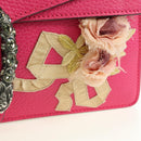 GUCCI Chain Dionysus Small Shoulder Bag Leather Pink Silver 400249 Auth mr2426V-19
