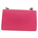 GUCCI Chain Dionysus Small Shoulder Bag Leather Pink Silver 400249 Auth mr2426V-2