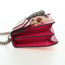 GUCCI Chain Dionysus Small Shoulder Bag Leather Pink Silver 400249 Auth mr2426V-3