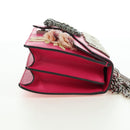GUCCI Chain Dionysus Small Shoulder Bag Leather Pink Silver 400249 Auth mr2426V-4