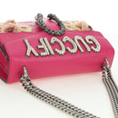 GUCCI Chain Dionysus Small Shoulder Bag Leather Pink Silver 400249 Auth mr2426V-6