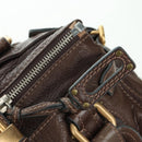 Chloe Paddington Hand Bag Leather Brown Gold Silver Auth mr2427V-16