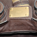 Chloe Paddington Hand Bag Leather Brown Gold Silver Auth mr2427V-17