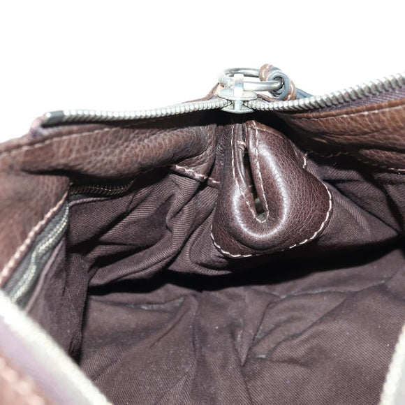 Chloe Paddington Hand Bag Leather Brown Gold Silver Auth mr2427V