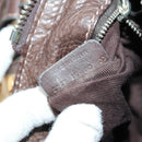 Chloe Paddington Hand Bag Leather Brown Gold Silver Auth mr2427V-23