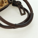 Chloe Paddington Hand Bag Leather Brown Gold Silver Auth mr2427V-7