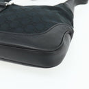 GUCCI GG Canvas Jackie Hand Bag Black Silver 00963 Auth mr2428A-9