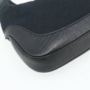 GUCCI GG Canvas Jackie Hand Bag Black Silver 00963 Auth mr2428A-16