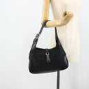 GUCCI GG Canvas Jackie Hand Bag Black Silver 00963 Auth mr2428A-21