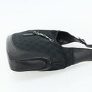 GUCCI GG Canvas Jackie Hand Bag Black Silver 00963 Auth mr2428A-4