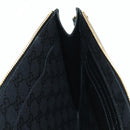 GUCCI Horsebit Clutch Bag Leather Black Gold 700524 Auth mr2429V-18