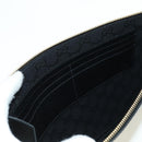 GUCCI Horsebit Clutch Bag Leather Black Gold 700524 Auth mr2429V-20