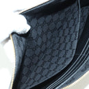 GUCCI Horsebit Clutch Bag Leather Black Gold 700524 Auth mr2429V-21