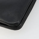 CELINE Trio Shoulder Bag Leather Black Gold Auth mr2435-12