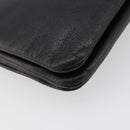 CELINE Trio Shoulder Bag Leather Black Gold Auth mr2435-13