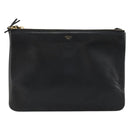 CELINE Trio Shoulder Bag Leather Black Gold Auth mr2435-2