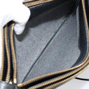 CELINE Trio Shoulder Bag Leather Black Gold Auth mr2435-20