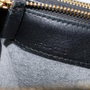 CELINE Trio Shoulder Bag Leather Black Gold Auth mr2435-22