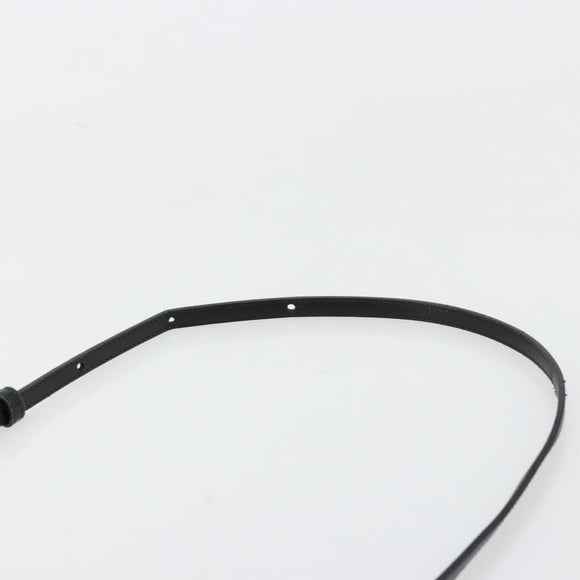 CELINE Trio Shoulder Bag Leather Black Gold Auth mr2435