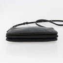 CELINE Trio Shoulder Bag Leather Black Gold Auth mr2435-9