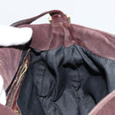 FENDI Mamma Baguette Shoulder Bag Suede Brown Gold Auth mr2436A-22