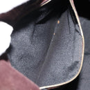 FENDI Mamma Baguette Shoulder Bag Suede Brown Gold Auth mr2436A-25