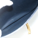 CELINE Hand Bag Leather Navy Gold Auth mr2438-23