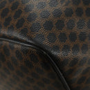 CELINE Macadam Canvas Boston Bag PVC Leather Black Gold Auth mr2439-14