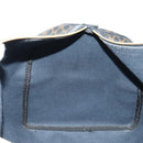 CELINE Macadam Canvas Boston Bag PVC Leather Black Gold Auth mr2439-22