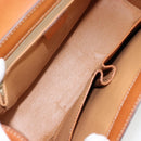 CELINE Macadam Canvas Hand Bag PVC Leather Gold Brown Auth mr2441-17