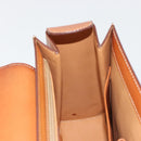 CELINE Macadam Canvas Hand Bag PVC Leather Gold Brown Auth mr2441-18