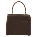 CELINE Macadam Canvas Hand Bag PVC Leather Gold Brown Auth mr2441-3