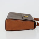 CELINE Macadam Canvas Hand Bag PVC Leather Gold Brown Auth mr2441-4