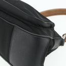 PRADA Umhängetasche Nylon Leder Schwarz Silber Auth mr2443A-9