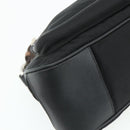 PRADA Umhängetasche Nylon Leder Schwarz Silber Auth mr2443A-14