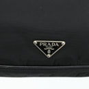 PRADA Umhängetasche Nylon Leder Schwarz Silber Auth mr2443A-17