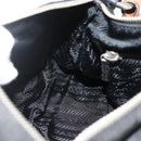 PRADA Umhängetasche Nylon Leder Schwarz Silber Auth mr2443A-21