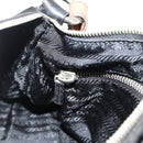 PRADA Umhängetasche Nylon Leder Schwarz Silber Auth mr2443A-22