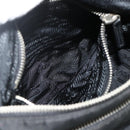 PRADA Umhängetasche Nylon Leder Schwarz Silber Auth mr2443A-23
