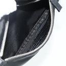 PRADA Umhängetasche Nylon Leder Schwarz Silber Auth mr2443A-24