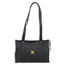 MCM Vicetos Logogram Shoulder Bag PVC Black Gold Auth mr2450-13