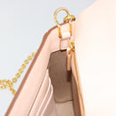 MCM Vicetos Logogram Chain Shoulder Bag Leather Brown Gold Auth mr2451V-19
