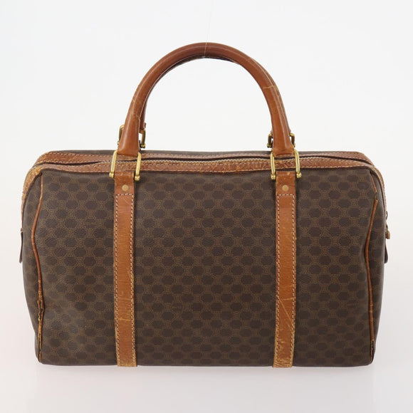 CELINE Macadam Canvas Boston Bag PVC Leder 3er Set Braun Auth mr2452